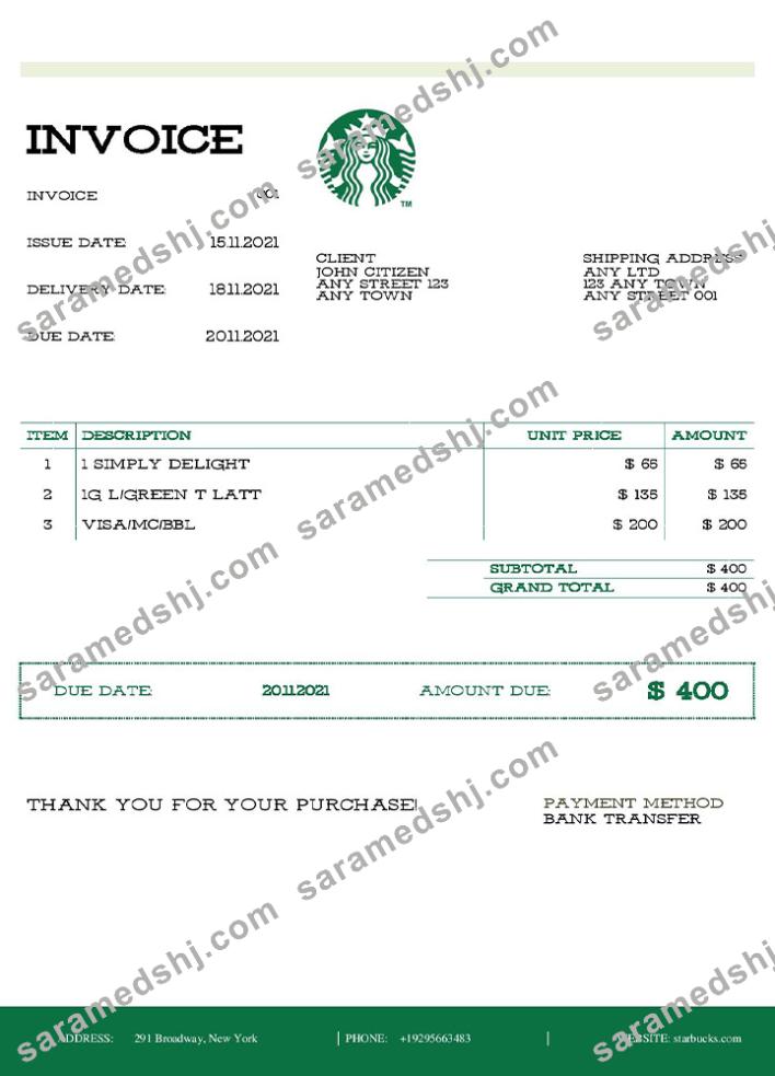 USA Starbucks invoice(2)